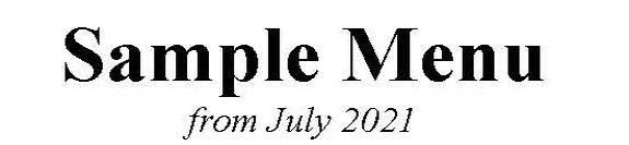 The Cookster menu page 1